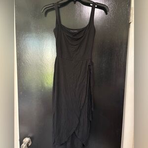 See You Monday Black Midi Dress